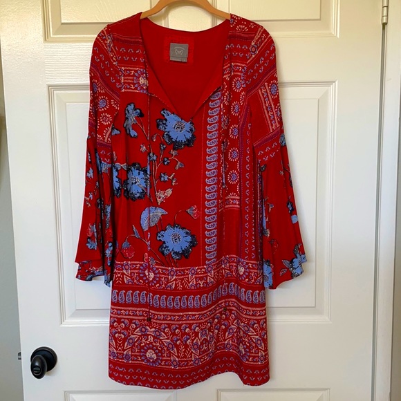 Anthropology, VanessaVirgina, Boho, red & blue desss. - Picture 2 of 4